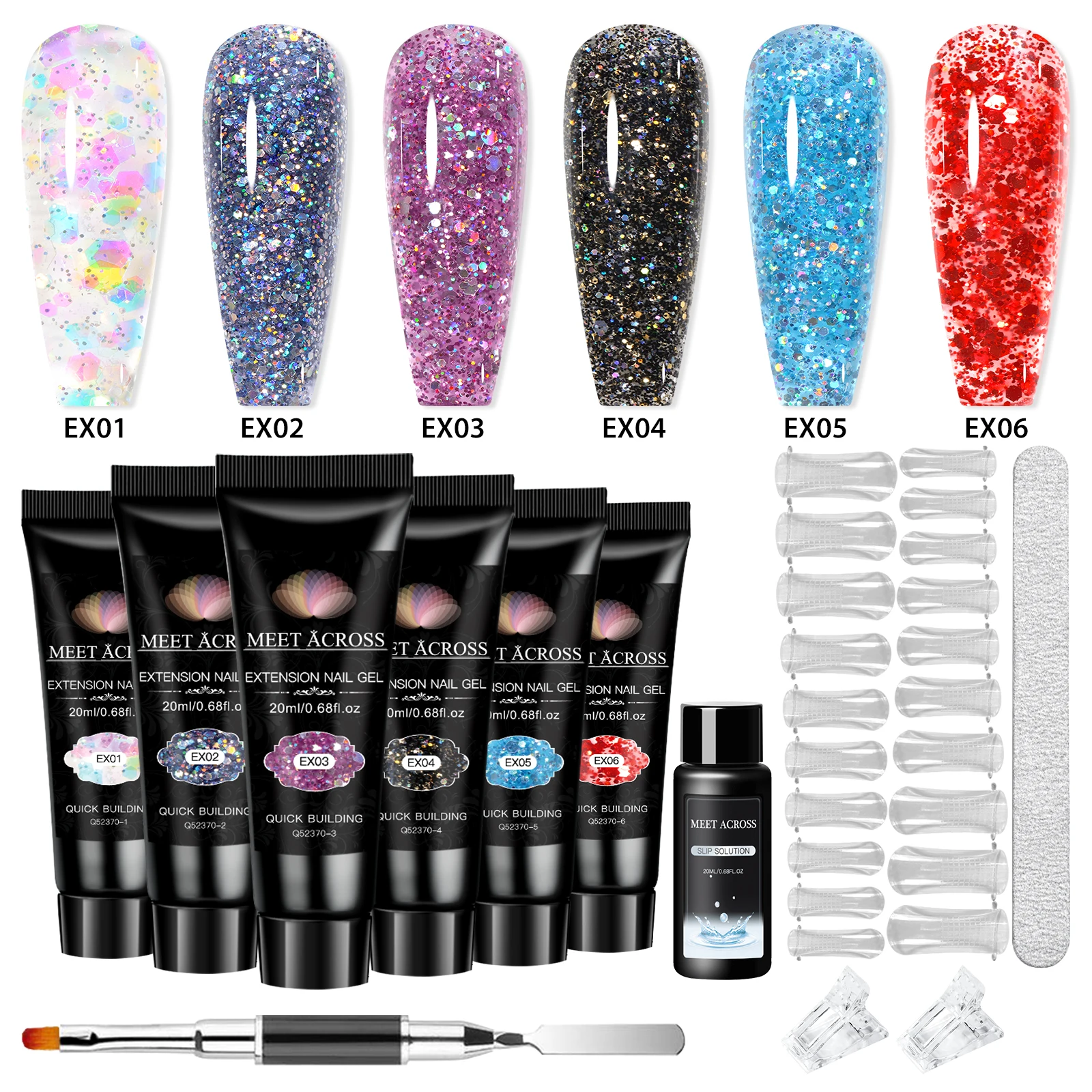 

12pcs Quick Extension Gel Nail Polish Set 20ml Nude Pink Long Lasting Building Nail Art Varnish Gel for Manicure Nail Supplies