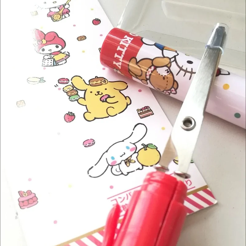 Kawaii Sanrio Scissors Hello Kitty Office Student Safety Portable Folding Paper Cartoon Cutter Paper Scissors Toy Girls Gifts