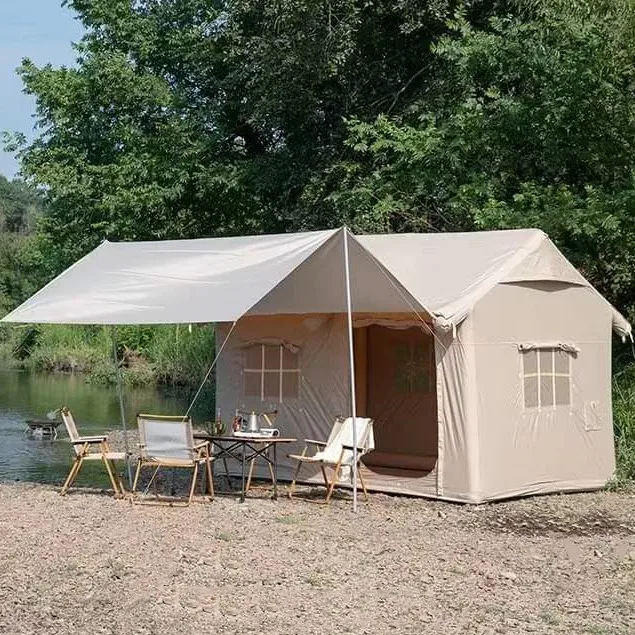 

5-8 People Integrated Air Column Outdoor Family Camping Inflatable House Tent