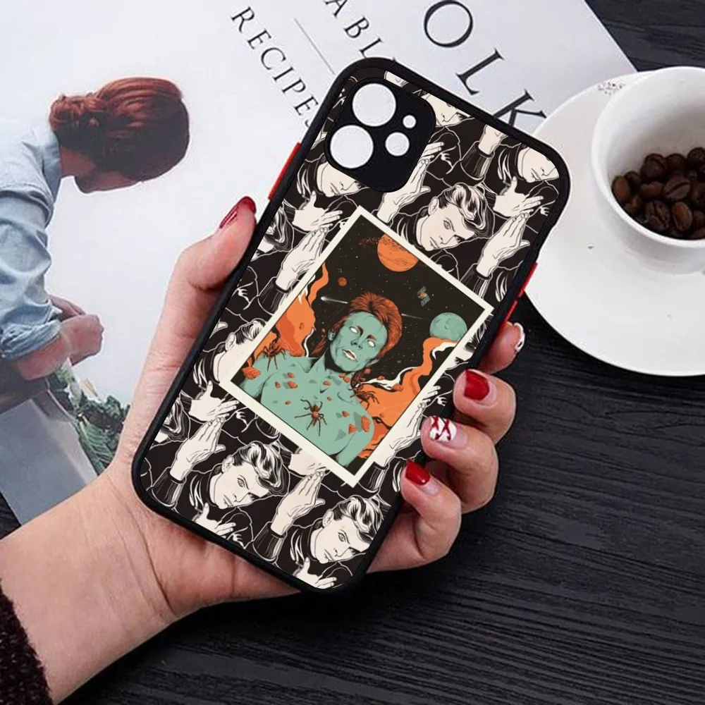 D-David-Bowie Phone Case for iPhone 14 11 12 13 Mini Pro Max 8 7 Plus X XR XS MAX Translucent Matte Cover