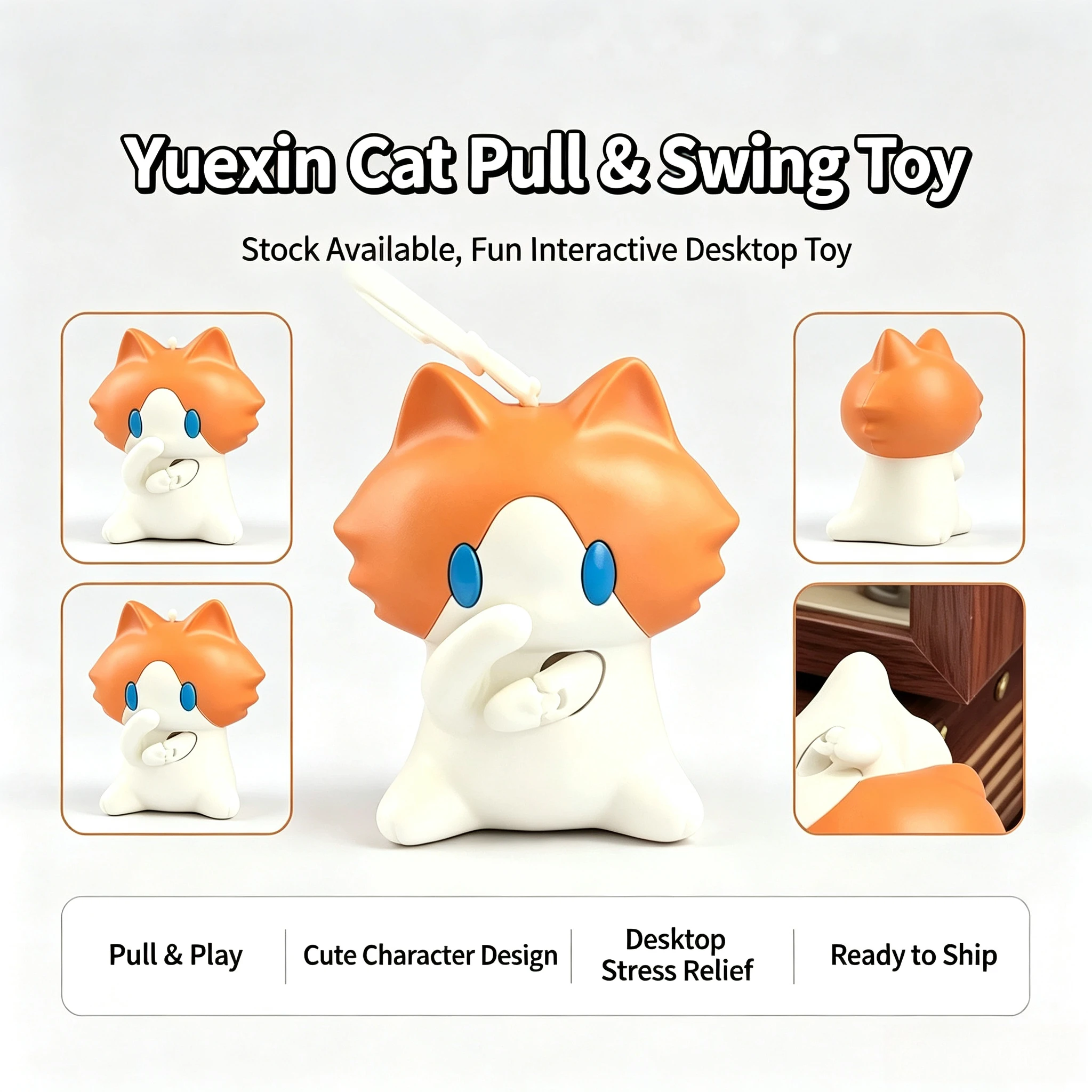 Cute Pull String Swing Cat Fid - đánh giá và giá Kids Toys Bag