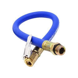 Tire Inflation Hose Self-locking Tyre Hose Lock Clip Pressure Gauge Extension Tube for Automobiles Motorcycles Car