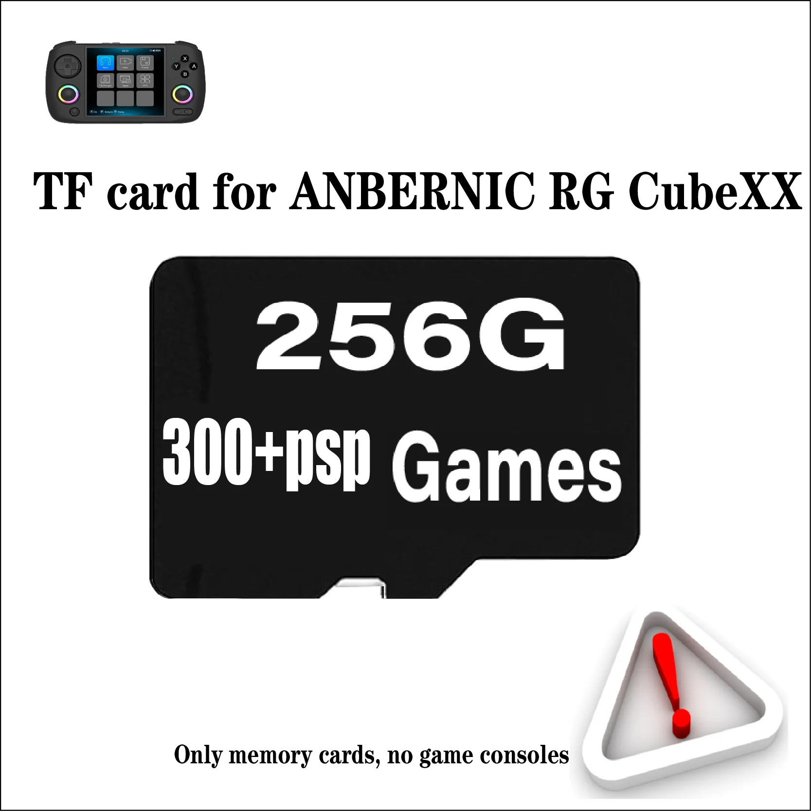 FOR ANBERNIC RG CUBEXX TF Card Handheld Retro Game Console Memory Card 256G PSP Games SD Card RGCUBEXX 256G 11000 Games PSP Game