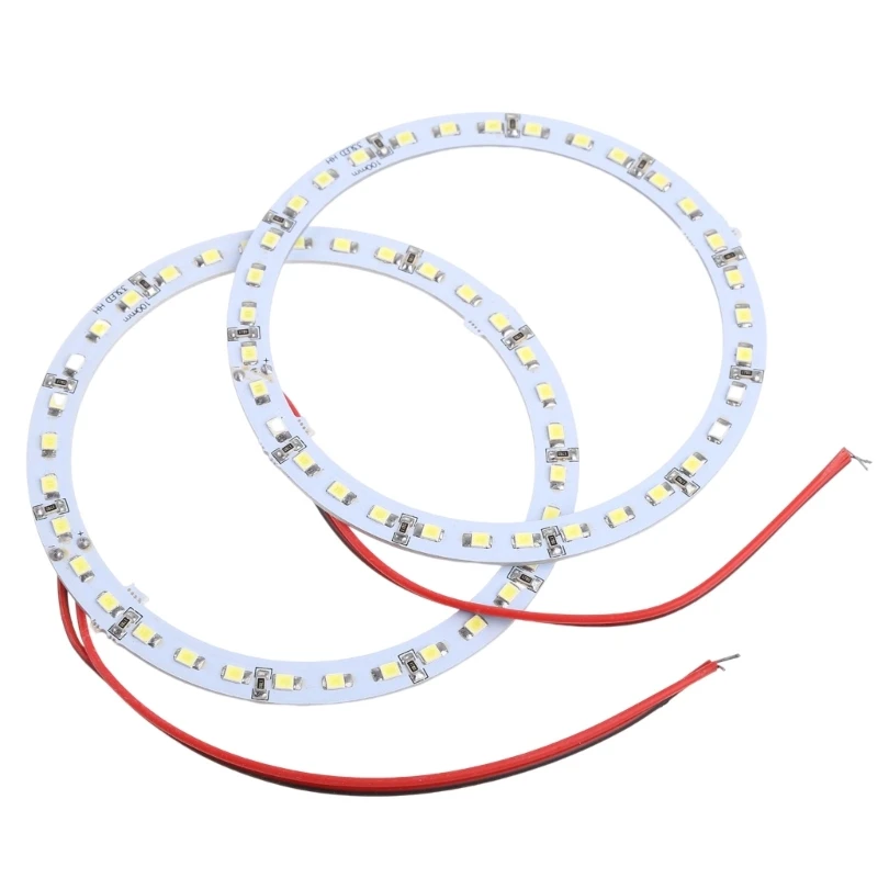 2 Pcs 100mm 33-SMD LED Bright White Car  Eyes Ring Light Lamp for  12V