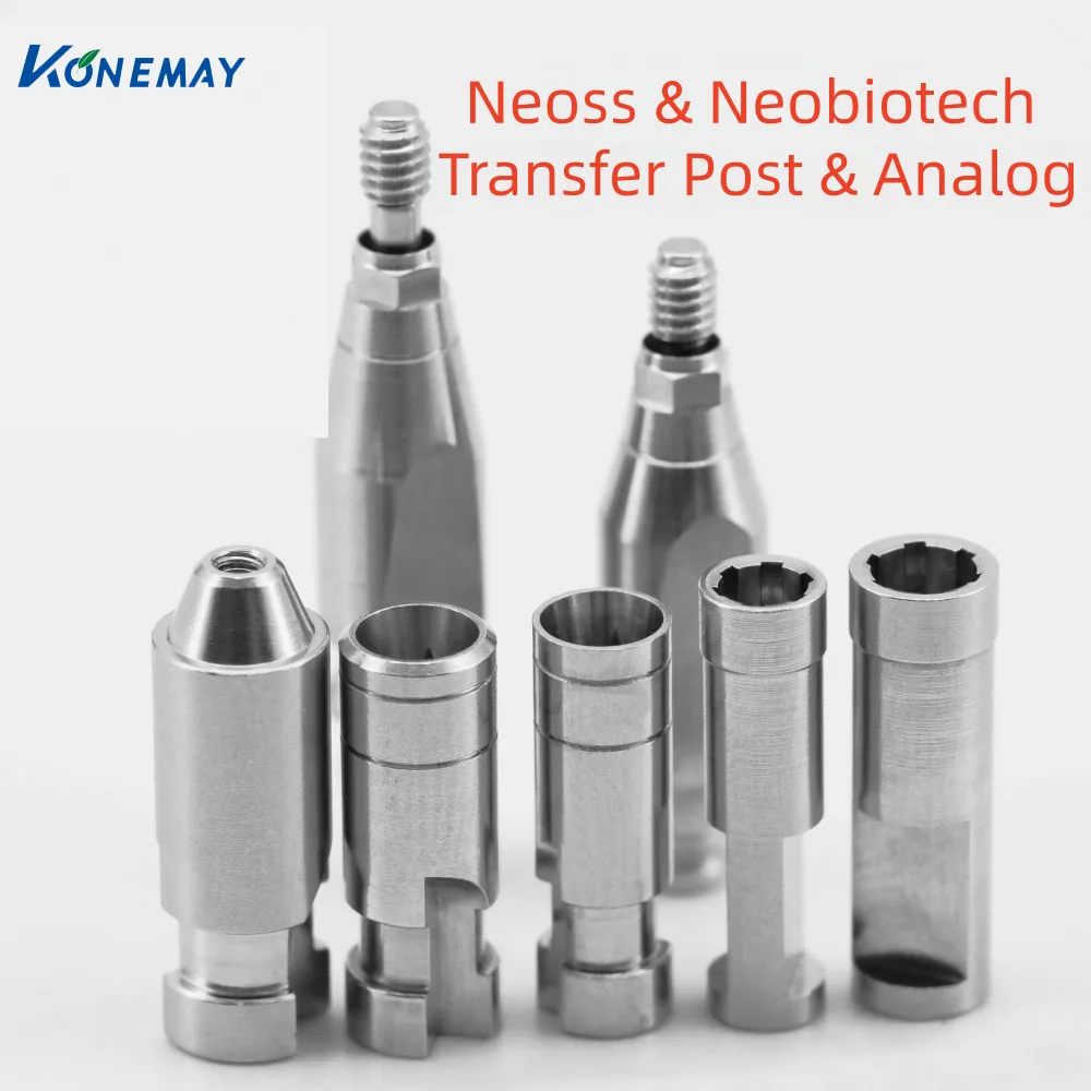 Konemay 10 pcs Dental Implant Transfer Post & Analog For Neoss Neobiotech Titanium Impression Coping Dental Lab Accessories