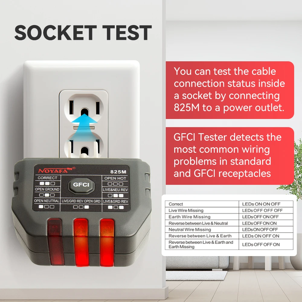 NOYAFA Tester per cavi di rete NF-825TMR Localizzatore di cavi sotterranei Localizzatore di cavi ad alta e bassa tensione Rilevatore di cavi