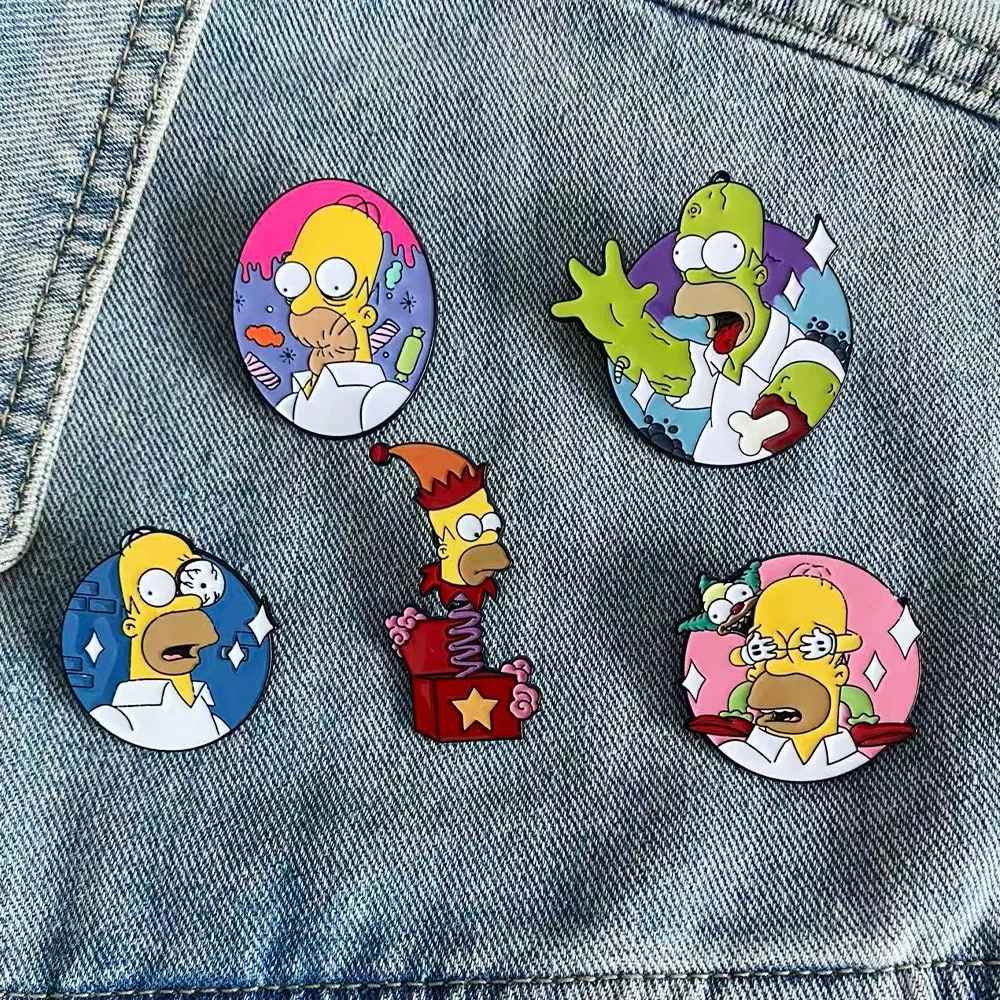 5 PCS Classics Comedy TV Enamel Pins Lapel Pins Badges on Backpack Accessories for Jewelry Fashion Animals Brooches Accessories