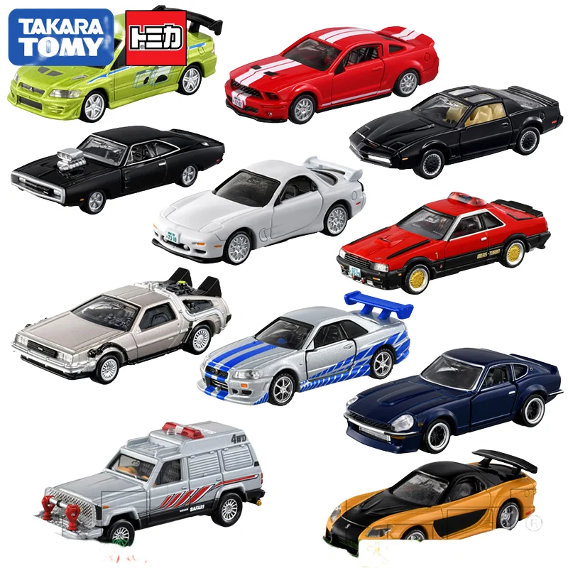 TAKARA TOMY  Ford  GT500 Back to the future Mazda RX7 Nissan R34 die-cast alloy car decoration model toys