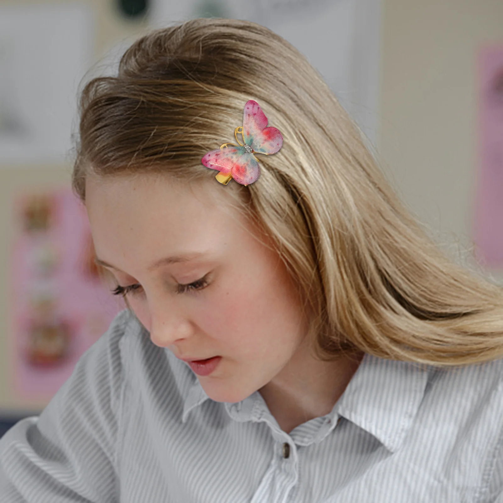 

8 шт., заколки для волос в форме бабочки, металлические маленькие заколки для девочек-подростков, декоративные аксессуары для волос, милые заколки для укладки