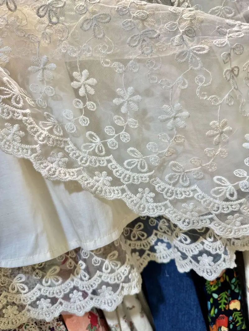 Retro Chic Baumwolle Leinen Spitze Abdeckung Patchwork Sommer Midi Kleid für Frauen Mori Mädchen Japanischen Harajuku Lolita Süße Lange Kleid