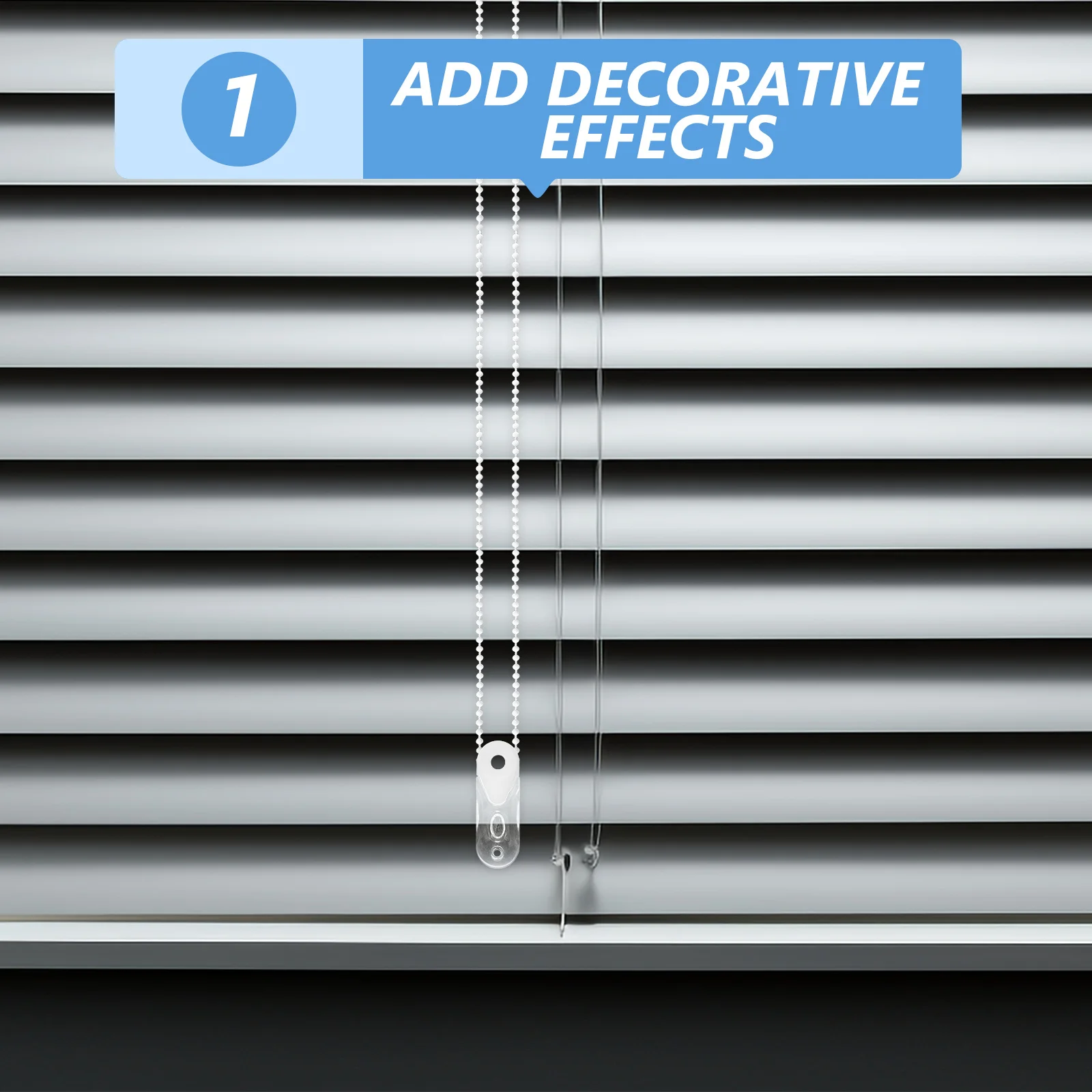 

White Blind Cord Weight Replacement Roller Blind Pull End Cap Pendant for Curtains Window Shutters Plastic Cord Handle