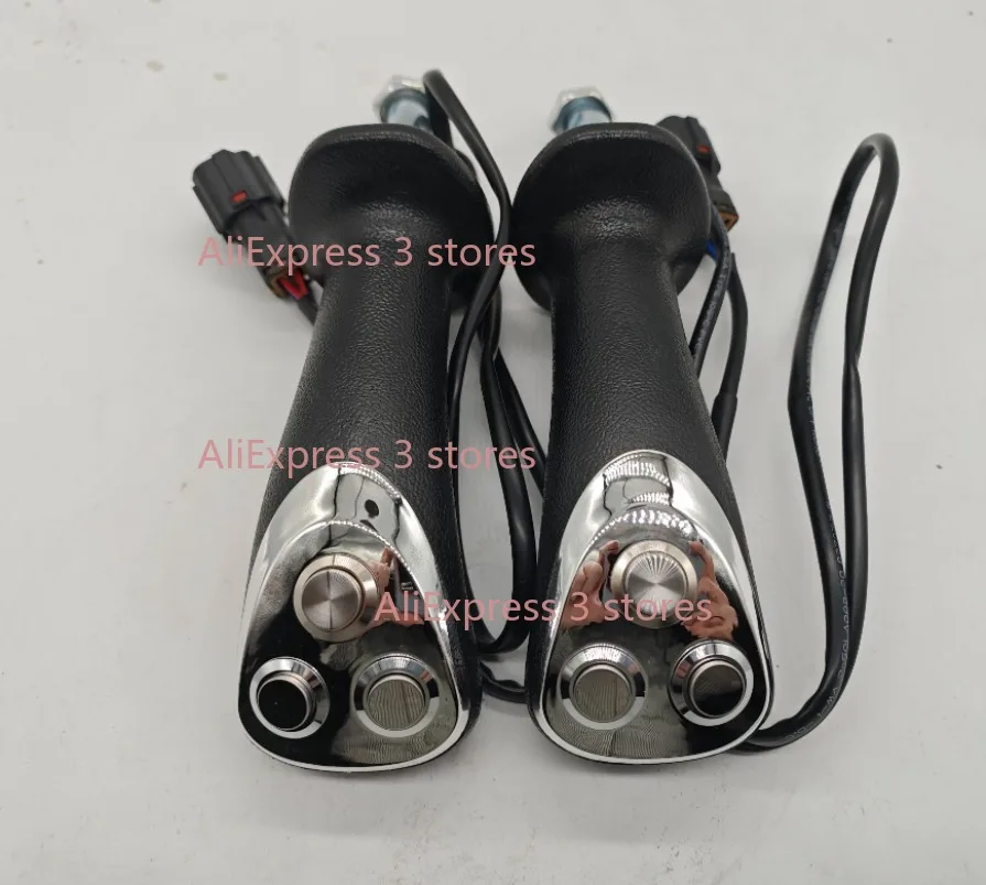 

1 Pair Hydraulic 3 Button Joystick Handle 14mm For Timber Grab Excavator