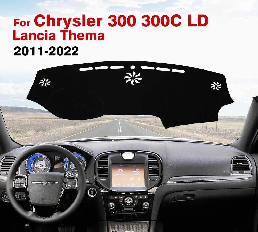 For Chrysler 300 300C LD Lancia Thema 2011-2022 12 13 14 15 16 17 18 19 20 21 Dash Mat Car Accessories Car Dashboard Cover