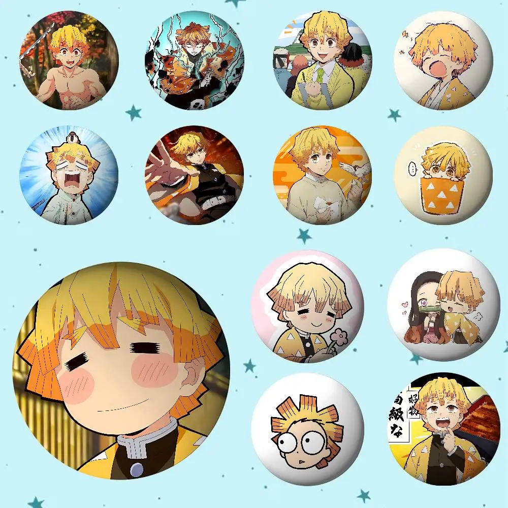 

Cool A-Agatsuma Zenitsu For Clothes Anime Enamel Pin Cute Things Cartoon Cosplay Badges On Backpack Brooch Art Gifts