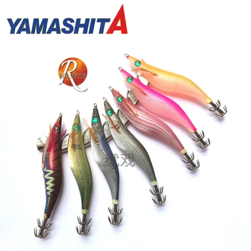 YAMASHITA 1.5-3.5 3g-20g luminous wood shrimp, squid hook sea fishing road and false bait cuttlefish soft squid silk wood bait