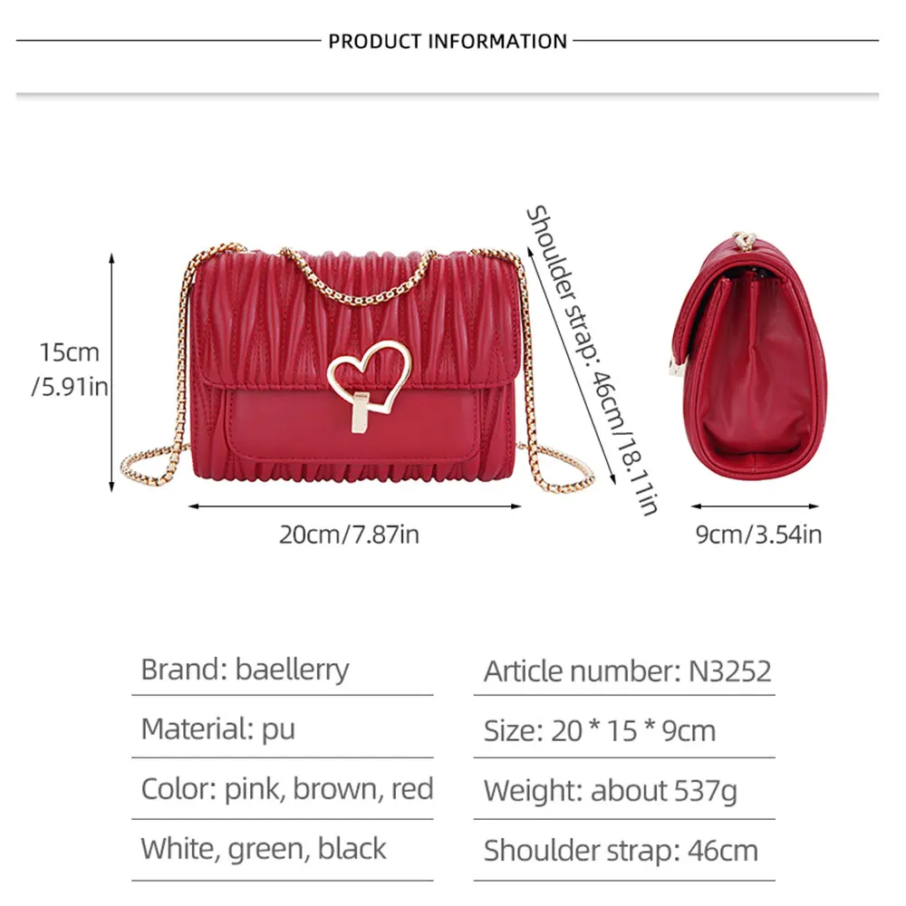 Baellerry New Women Bags Phone Pocket High Quality Female Handbags Wallets Crossbody Shoulder Chain Bag Clutch Bag For Women