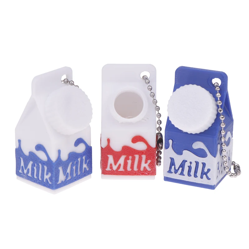 

Lactose And Tolerant Pill Holder Mini Milk Carton Keychain Portable Storage Box Backpack Purse Handbag Keychain Pill Container