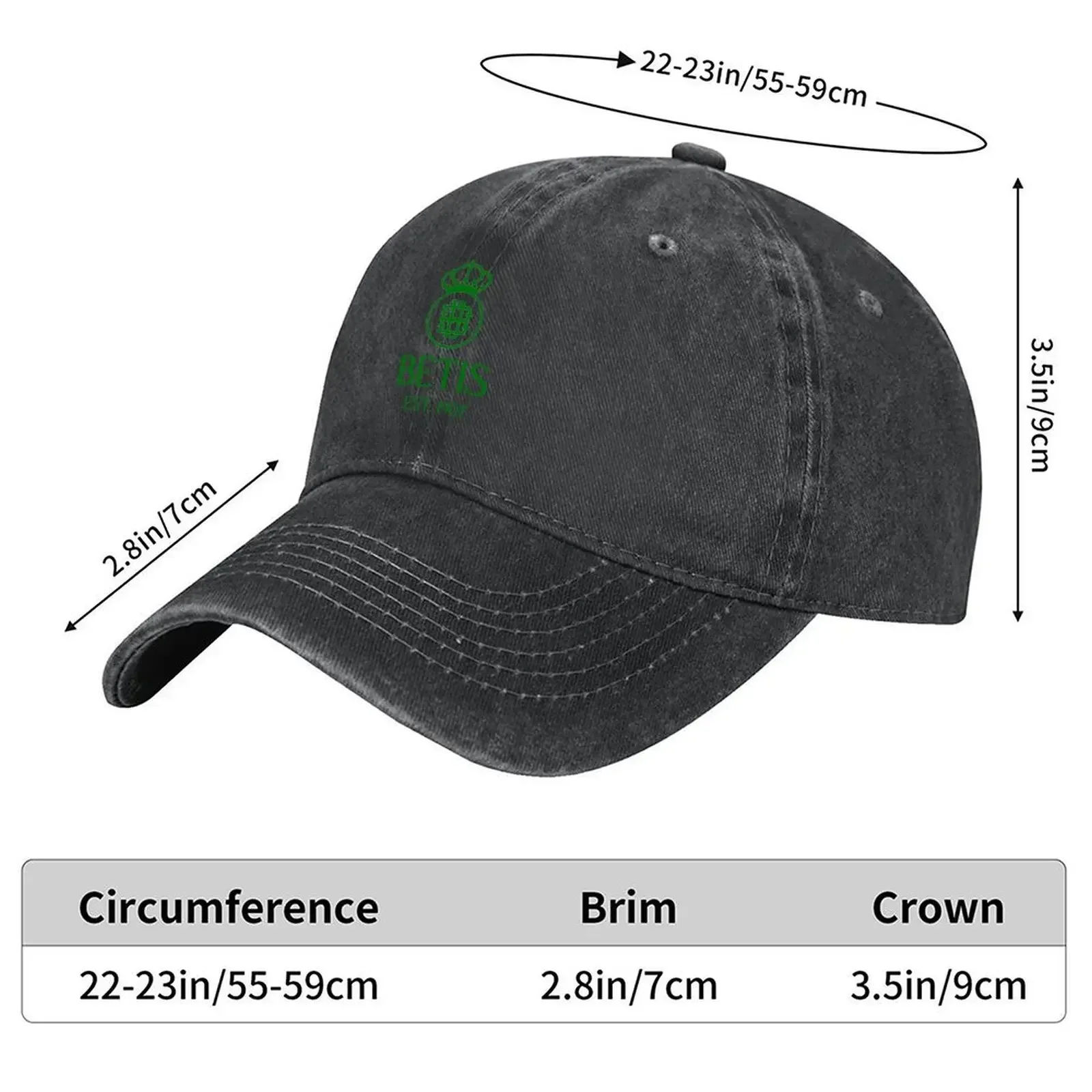 New Betis Green 2 Baseball Cap cute Hat Luxury Brand Hip Hop Horse Hat Girl Men's