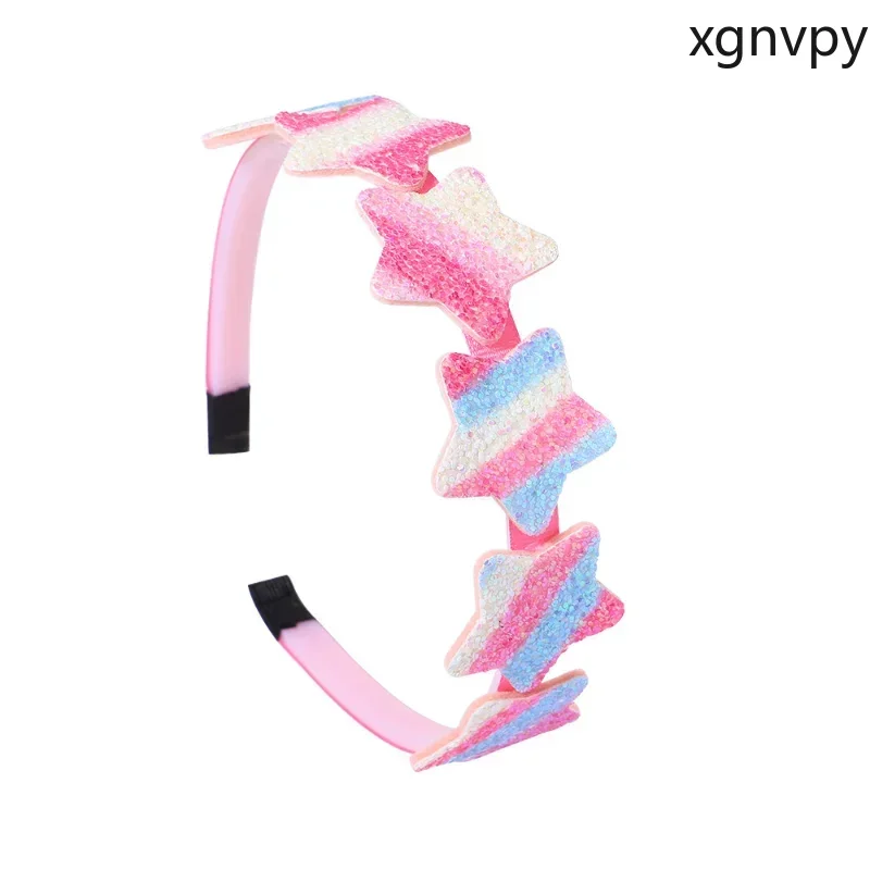 Xgnvpy-Children's Candy Color Headband, Love Onion Powder Headband, Princesa Gradiente Arco-íris Bonito, Acessórios para Cabelo