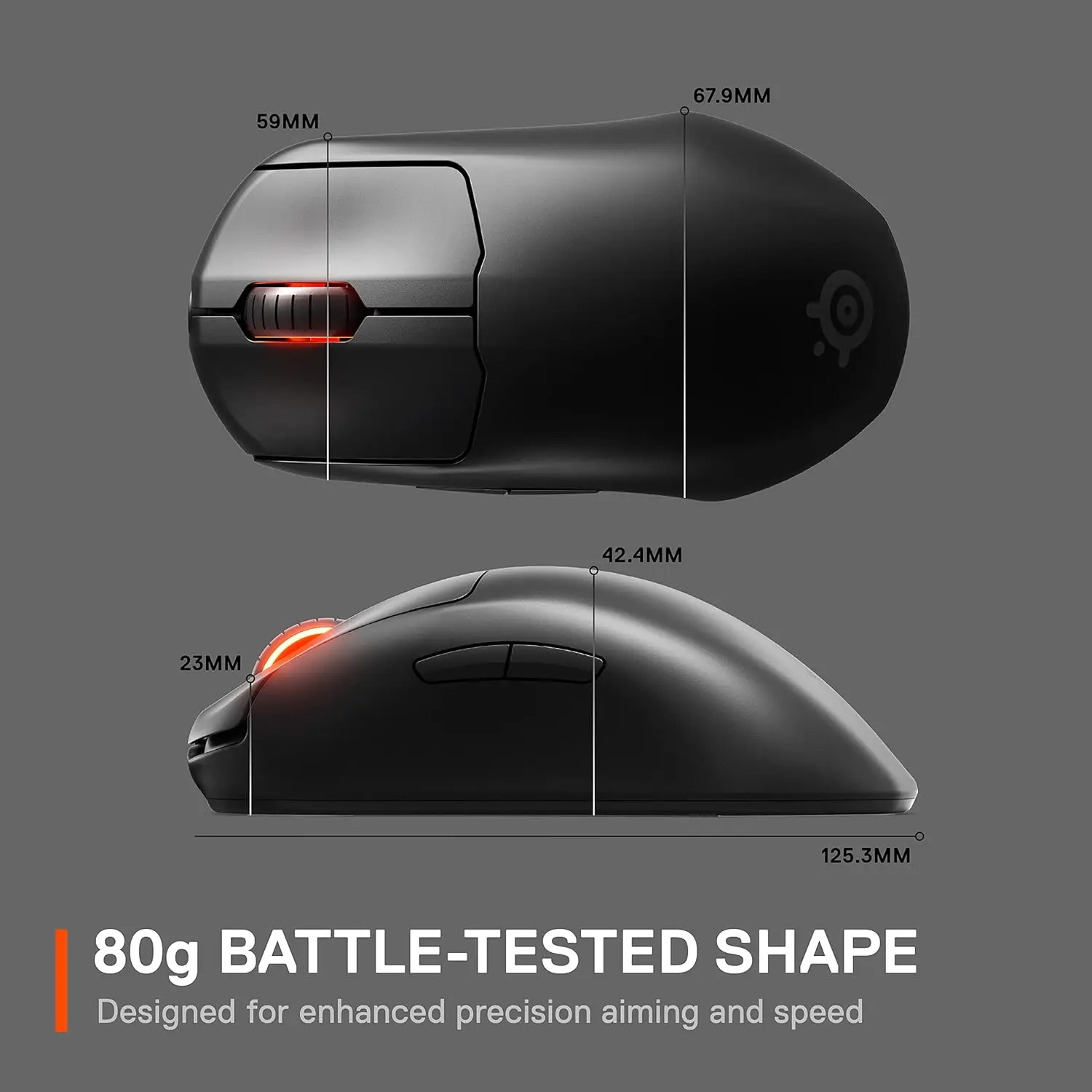 Imagem -03 - Mouse sem Fio para Jogos Fps Steelseries Prime Ultra Leve Esports Programável Sensor Cpi 18k Interruptores Ópticos Magnéticos