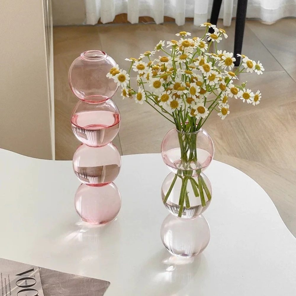 1/3Pcs Glass Vase Transparent Hydroponic Ball Bubble Hydroponic Flower Pot Tabletop Glass Bottle Modern Home Decor Dining Room - view 2