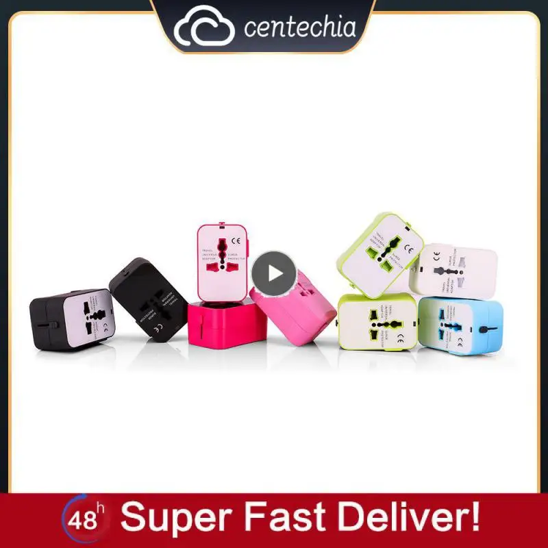 Soket listrik adaptor colokan perjalanan Universal, adaptor pengisi daya Port 2USB, adaptor pengisi daya adaptor konverter USB Inggris EU