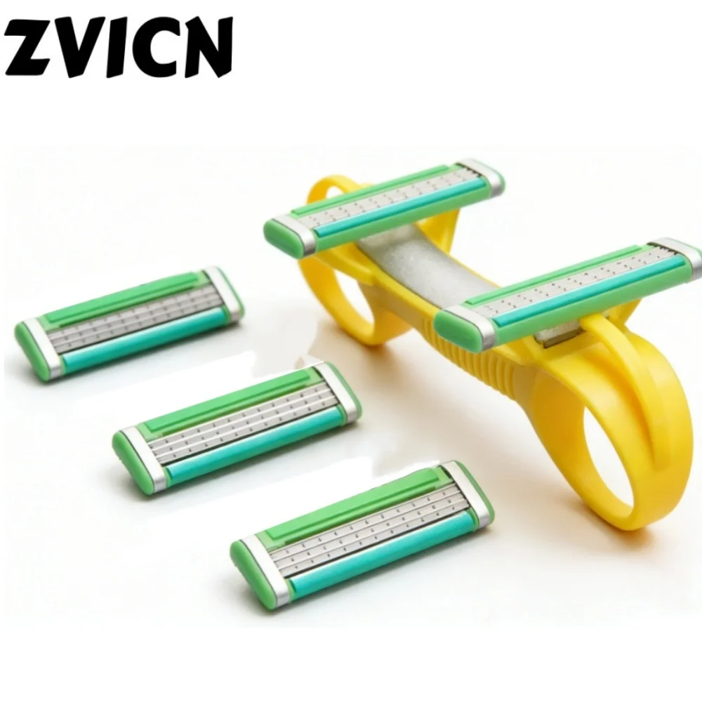 

Dual-Blade Design Quick-Shave Bald Head Clipper – Creative Men's Grooming Tool for Home Use, Portable Bald Head Shaving Device