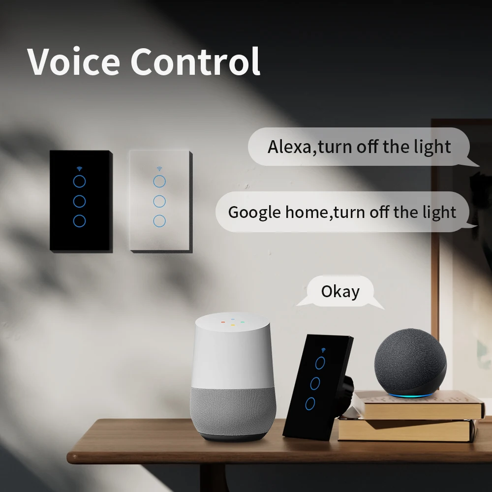 TNCE Tuya WiFi/Zigbee Smart Switch سلك محايد/لا يتطلب سلكًا محايدًا 1/2/3/4 مفتاح لمس عصابة يعمل مع Alexa Google Home #3