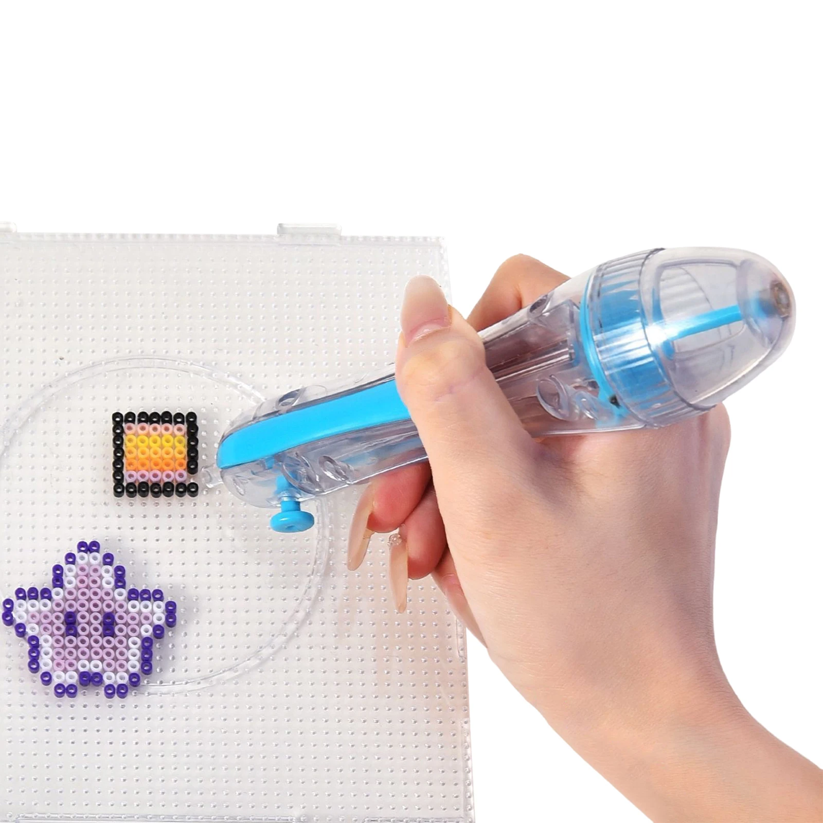 2.6mm One-Touch Beadable Dispenser with Non-Slip Grip DIY Bead Puzzle Pen Easy Press for Parent-Child Decor & Holiday Crafts