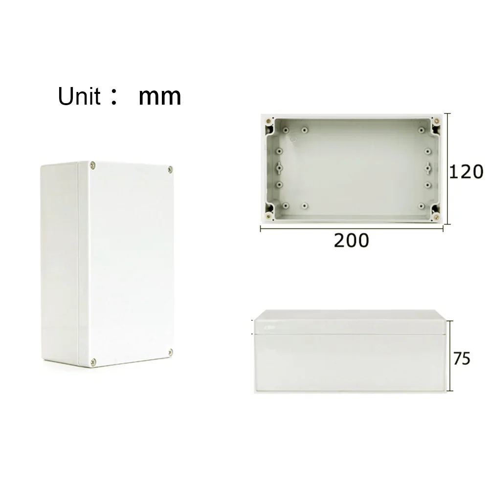 Projekt-Anschlussdose für Elektrokabel, Outdoor, DIY, versiegeltes IP67-Gehäuse, Kabelbox, 115 x 90 x 55 mm, wasserdichte elektronische Gehäuse