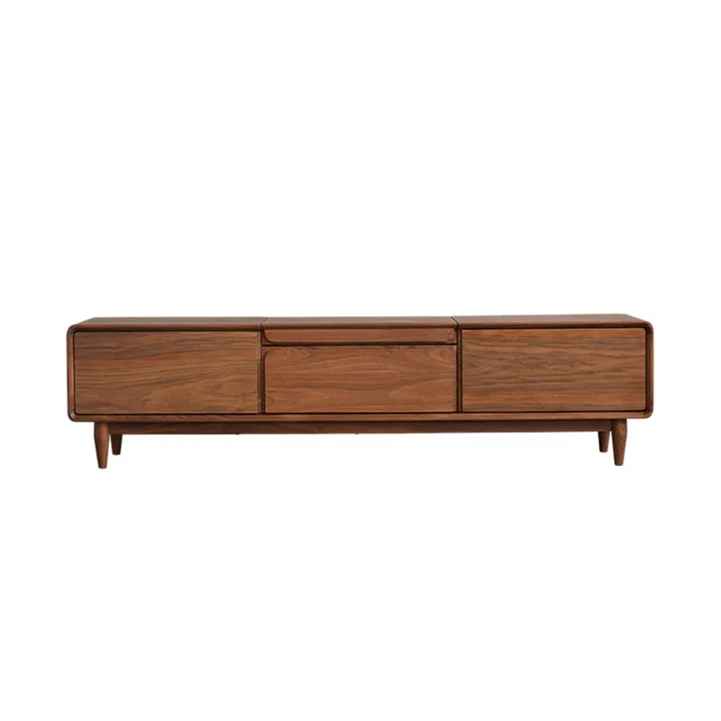 

North American Black Walnut, Laser TV Cabinet Solid Wood Modern Nordic, Telescopic Projector Floor Cabinet