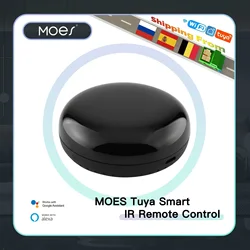 MOES Tuya WiFi IR telecomando per condizionatore d'aria TV Smart Home telecomando universale a infrarossi per Alexa Google Home