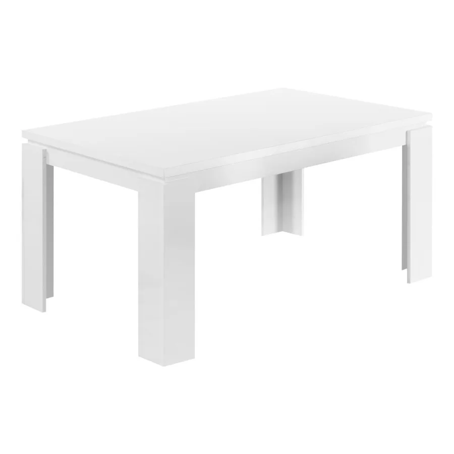 

Dining Table 60 Rectangular Kitchen Dining Room White Laminate Contemporary Modern