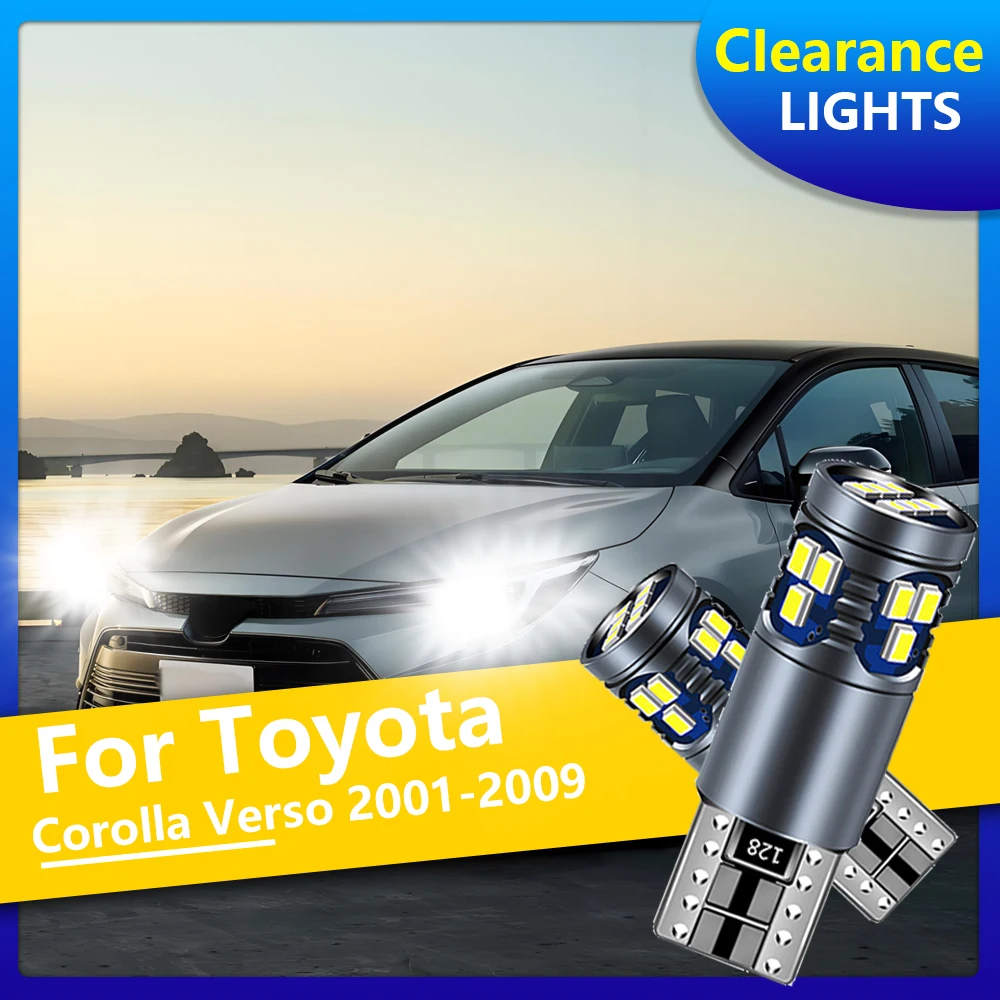 

For Toyota Corolla Verso 2001 2002 2003 2004 2005 2006 2007 2008 2009 2Pcs T10 Canbus Car LED Clearance Light 3014 Upgrade CHip