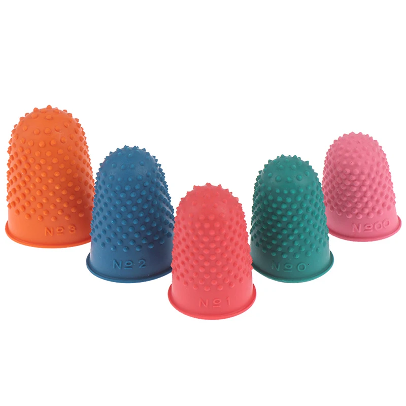 5Pcs/lot Counting Cone Rubber Thimble Protector Sewing Quilter Finger Tip Craft Needlework Accessories