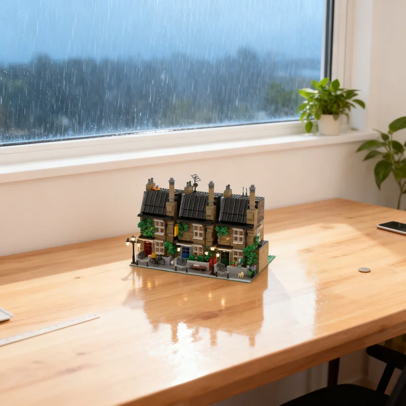 

3717 деталей MOC: Модульная модель многоповерхностных домов для городского пейзажа, конструктор, игрушка-подарок, креативный коллекционный набор для демонстрации, премиум-класс для взрослых