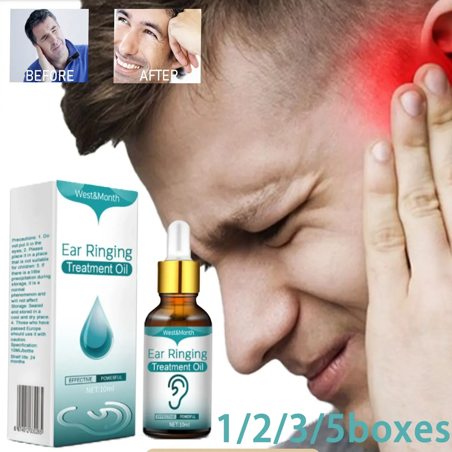 Ear Ringing Relieving Drops Relieve Deafness Tinnitus Itching Earache Health Care Treatment Ear Hard Hearing Tinnitus Oil