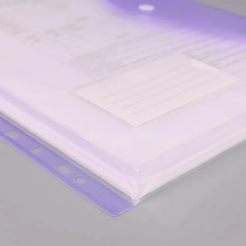 12 قطعة أكياس ملفات أوراق فضفاضة ذات سعة كبيرة شفافة مقاومة للماء حقيبة توسيع مجلد الملفات الملونة 11 فتحة