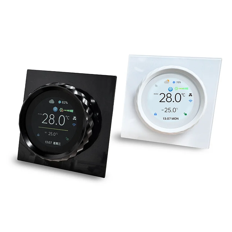 ترموستات بمقبض هوائي ذكي جديد BAC-2007 مع شاشة دائرية TFT مقاس 1.6 بوصة للفيلا