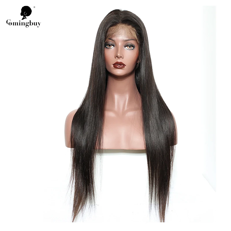 Bone Straight Full Lace Human Hair Wigs Natural Silk Long Brazilian Remy Human Hair Wig For Black Women Comingbuy Hair Wig