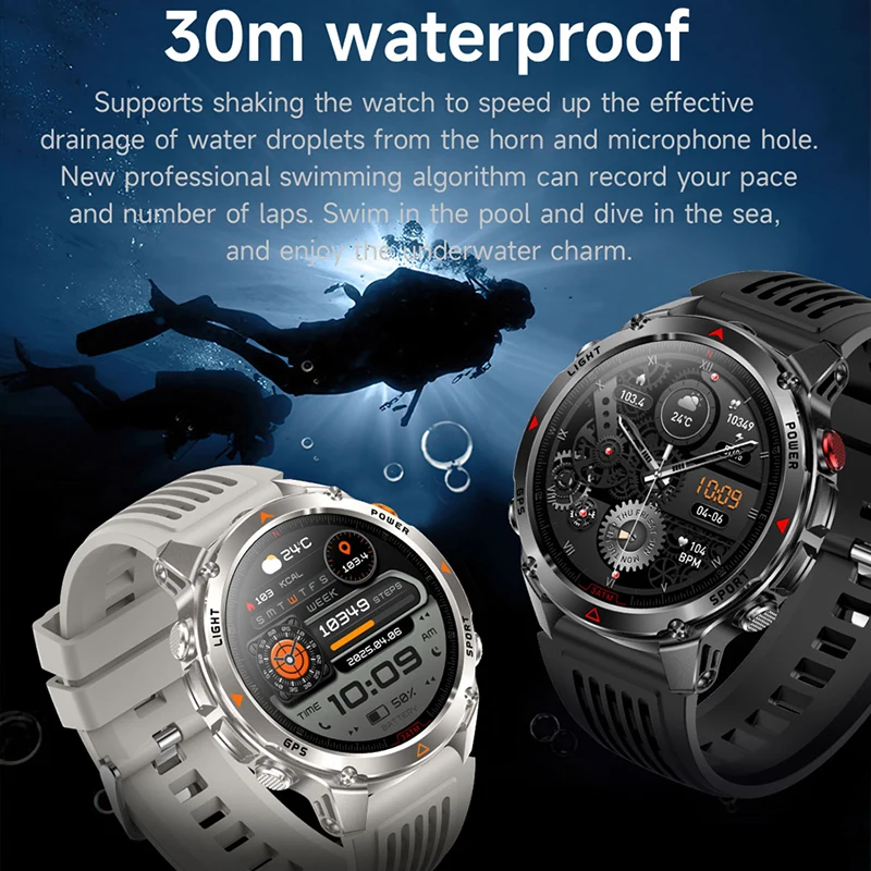 T-Rex 3 المدمج في ثنائي النطاق GPS ساعة ذكية الرجال Smartwatch البوصلة مقياس الارتفاع الجوي 5ATM IP69K مقاوم للماء AMOLED HD الساعات