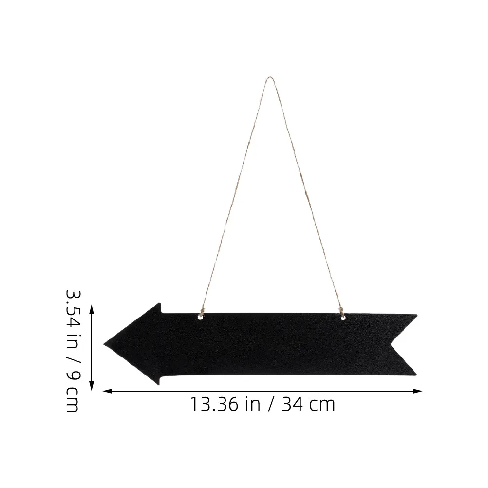 3Pcs Hanging Chalkboard Signs Wooden Arrow Directional Boards Small Blackboard for Party Wedding Decor Chalkboard Tags