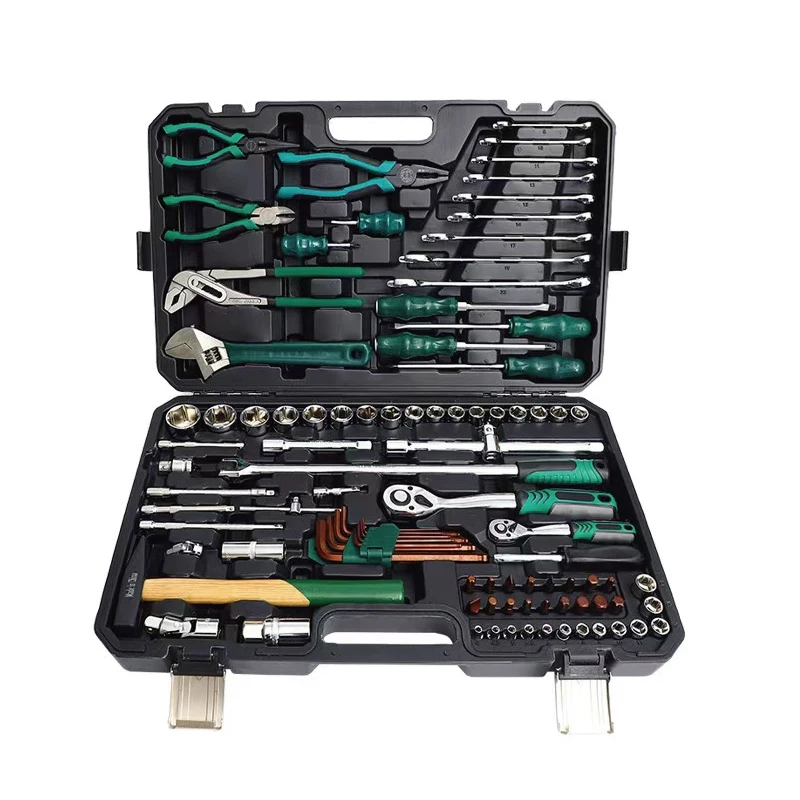 Hot-selling 95-piece Car Repair Tool Set Automotive Repair Tool Kit Includes Wire Cutters Ratchet Wrench Set and Sockets