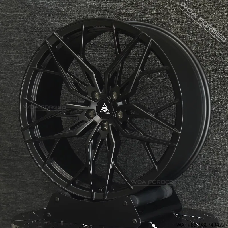 

19 20 Inch Multi-Spoke Matte Black Forged Wheels 5x114.3 5x120 for RS3 Model 3