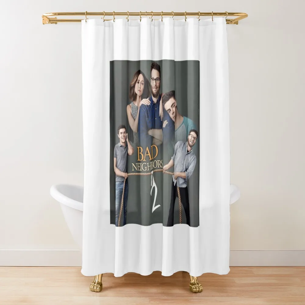 

Bad Neighbors Shower Curtain Luxury Bathroom Anime Bathroom Modern Showers For Bathroom Waterproof Bath And Anti-Mold Curtain