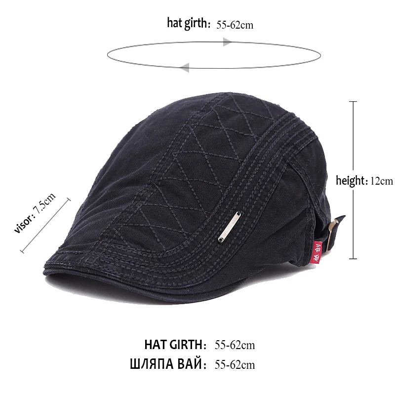 2024 New Cotton Beret Hats for Men Women Summer Flat Cap Male Vintage Casquette Caps Fall Berets Men\'s Hat for Auntumn Winter