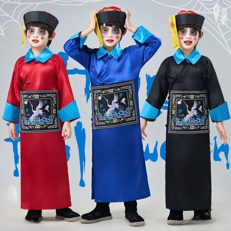 loween Ancient Costume Men's And Women's Zombie Guard Performance Clothes Qing Dynas Eunuch Court Official Outfits