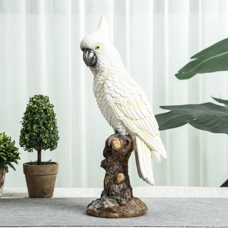 CLL simulation parrot ornament creative resin bird model garden living room porch bookcase desktop decoration