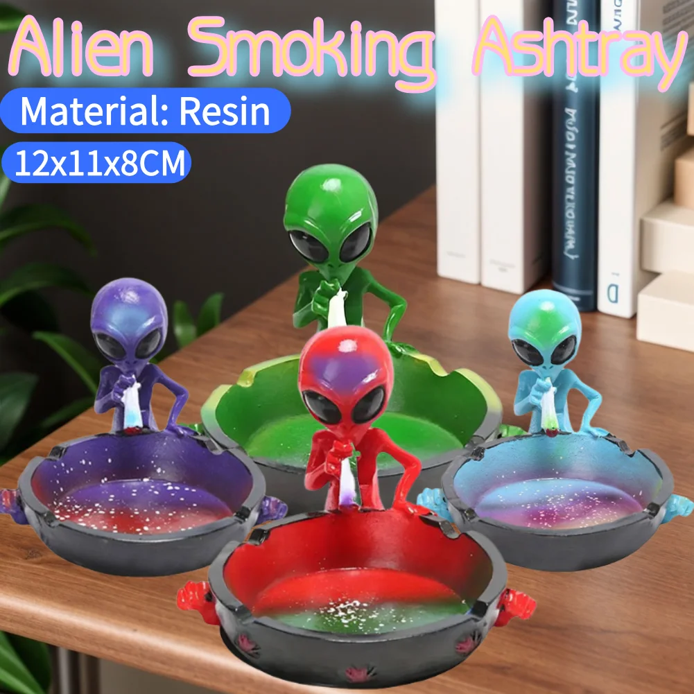 

Попельница для курения инопланетянина, уличная пепельница, крутая пепельница, домашняя пепельница для домашнего офиса, орнамент, подарок