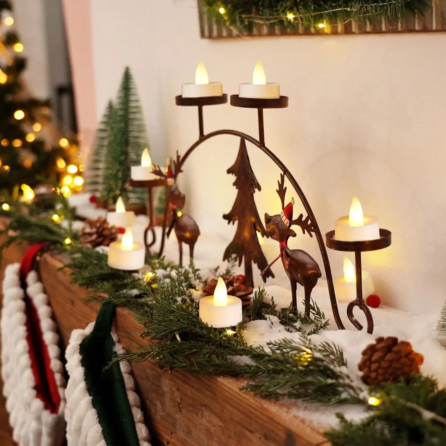 6/12 stücke Flammenlose LED Kerze Kreative wünschen Led Teelicht Warm Weiß Flammenlose Kerze Halloween Weihnachten Dekor Kerze licht